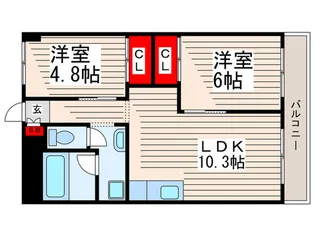 中葛西ハイツ【3階】の間取り