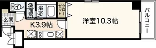 ウイング十日市【5階】の間取り