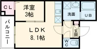 ジーメゾン奈良大安寺【2階】の間取り