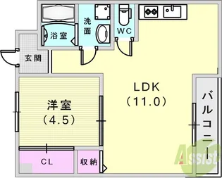 モンルポダフネ【3階】の間取り