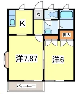 サニーサイド I【1階】の間取り