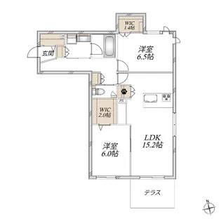 Jumeaux 北館【1階】の間取り