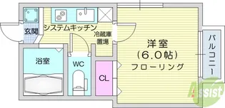 クオーレ米ヶ袋1【1階】の間取り