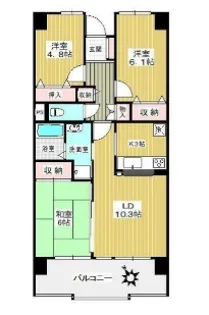 チェリーガーデン2号棟【3階】の間取り
