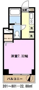 アルファコート西川口26【8階】の間取り
