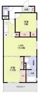 フォレストクリエオーレ城垣町弐番館【2階】の間取り