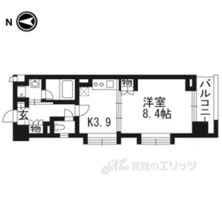 ベラジオ五条堀川【8階】の間取り
