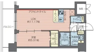 プレジオ川口ASIAN【5階】の間取り
