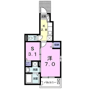 グレイス ペリドット【1階】の間取り