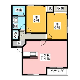 マスキャン尾花B【2階】の間取り