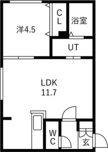 Alivis菊水【2階】の間取り