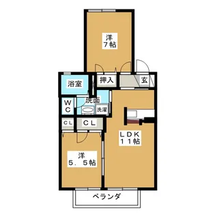フレグランス藤塚 B棟【2階】の間取り