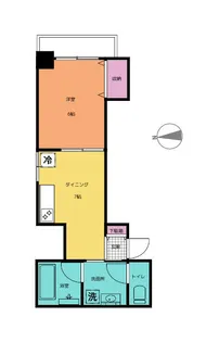 コーポ富士【7階】の間取り