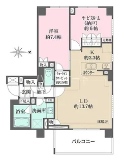 BELISTA四谷大京町(ベリスタ)【1階】の間取り