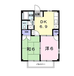 ハイム長谷川A【2階】の間取り