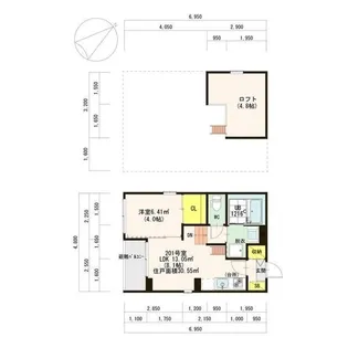 川名サンライズ【2階】の間取り