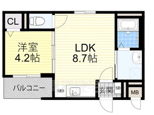 グランディール錦町【2階】の間取り