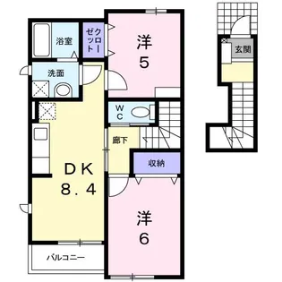 ウェルシーKI【2階】の間取り