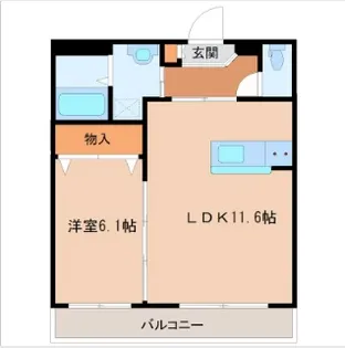 グレイスコート岡台【2階】の間取り