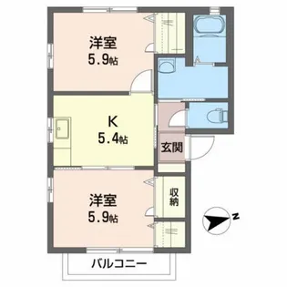 エコープラザXIV【2階】の間取り