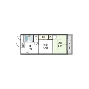 ジュネス石切【2階】の間取り