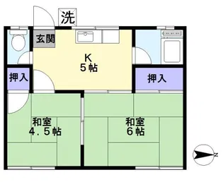 浅古ハイツ【2階】の間取り