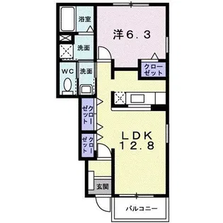 レジデンスSK・I【1階】の間取り