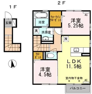 グリーンコートA【2階】の間取り