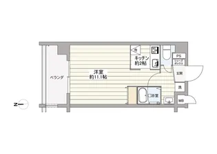 アスヴェル京都御所前II【4階】の間取り
