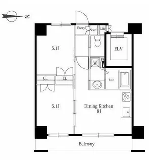 LaSante広尾【7階】の間取り