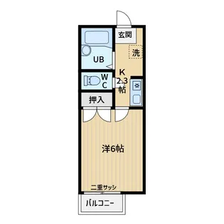 サンハイツ【1階】の間取り