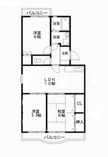 コーポラス仲村【3階】の間取り