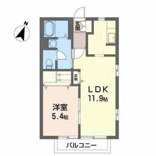 シャンパーニュ勝山【2階】の間取り