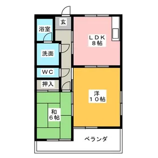 グリーンビレッジ八竜【2階】の間取り