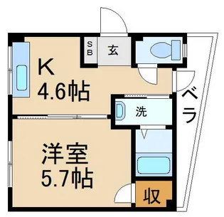 三国マンション【2階】の間取り