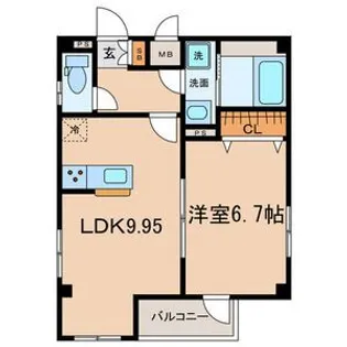 グランレーヴ千代田【4階】の間取り