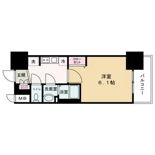 プレサンス新大阪ストリーム【10階】の間取り