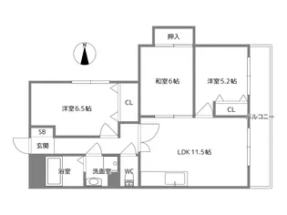 コルティーレ緑ヶ丘【4階】の間取り