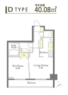 東京都中央区勝どき6【マンション】の間取り