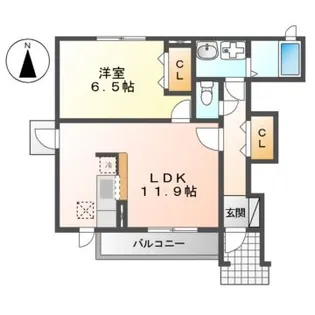 ドクターバード W【1階】の間取り