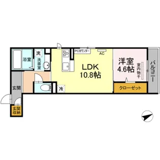 アネシス寺家A B A棟【3階】の間取り