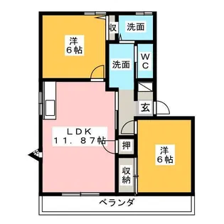 コモンシティ千代田F【1階】の間取り