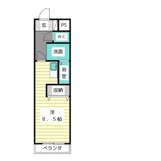 クリスタル西山【3階】の間取り