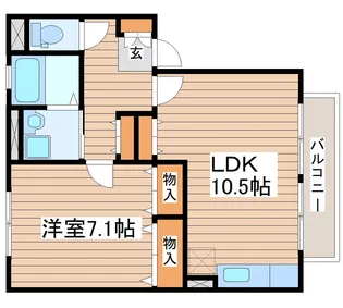 ウィルモアA【1階】の間取り