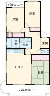 万場山ハイツ【2階】の間取り