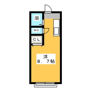 1Rの間取り画像