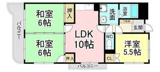 ルネックス古賀【2階】の間取り