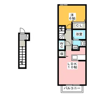 ア・ラ・モード メゾンA【2階】の間取り