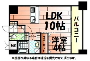 LEON下到津【9階】の間取り