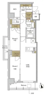 東京都大田区大森北5【マンション】の間取り